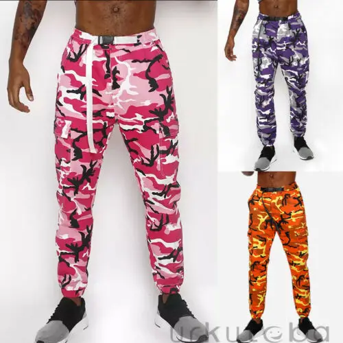 Осень 2019 мужские повседневные армейские брюки карго облегающие камуфляжные в