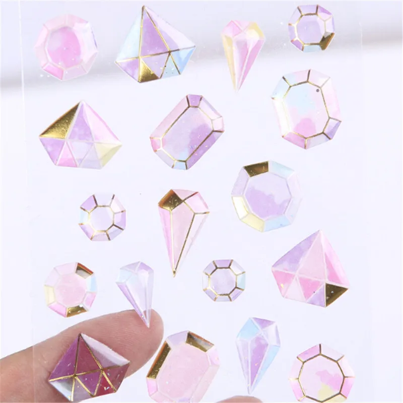 Милый творческий с украшением в виде кристаллов алмаза 3D наклейки ПВХ