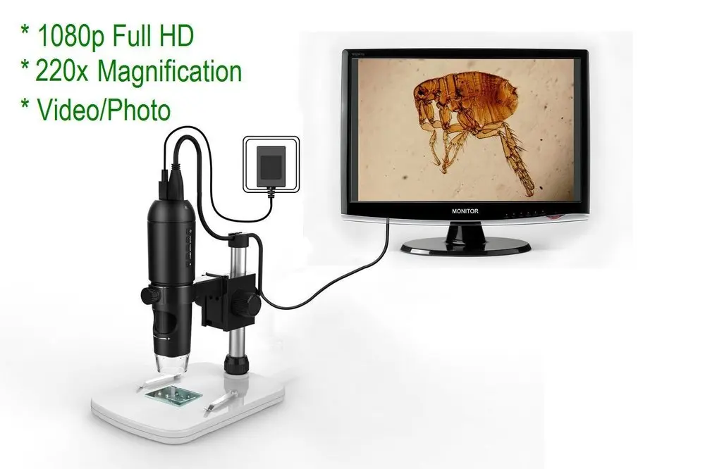 10x ~ 200x Цифровые микроскопы 3mp HD 1080 P hdmi-выход лупа видео микроскоп 6 светодиодов |
