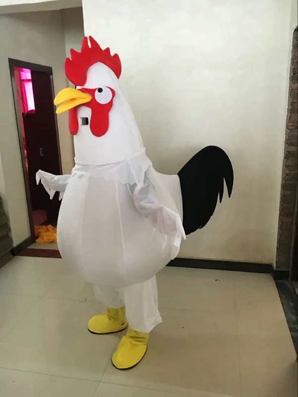 

Chicken Mascot Adult Size Cartoon Character Cock Costume Halloween Fancy Dress Christmas Cosplay for Halloween Party Event