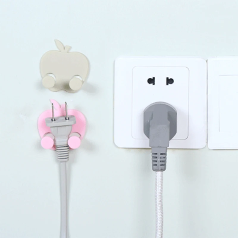 10 шт. прекрасный липкий Apple Форма Подключите Linked держатель крючки ключница декоративные настенные крючки крючок Организатор Сумка Вешалка дома