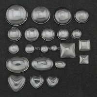 set of 100 pcs clear glass ovalsquareheartcircle transparent cabochon cab cameo settings glass cover glass domes bl0036