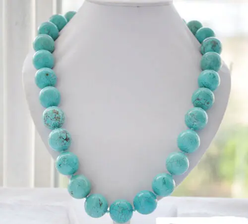 18inch Big 14mm round blue bead necklace AAA | Украшения и аксессуары