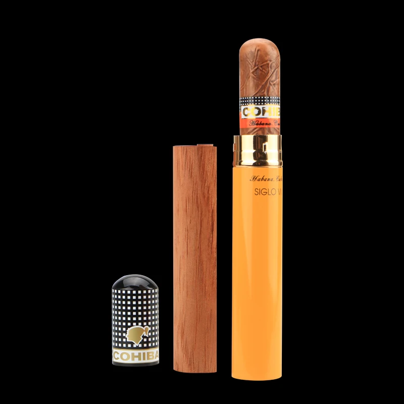 COHIBA симпатичный гаджет портативный Siglo VI алюминиевое дорожное дерево кедра с