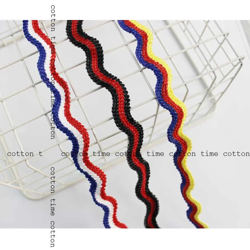 8 ярдов Большая лента Ric Rac Золотая Смешанная тесьма отделка 15 мм аксессуары