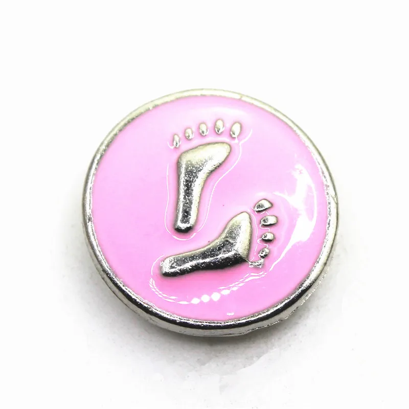 Оптовая продажа 10 шт. эмалированные кнопки подходят для 18 мм браслет с украшением