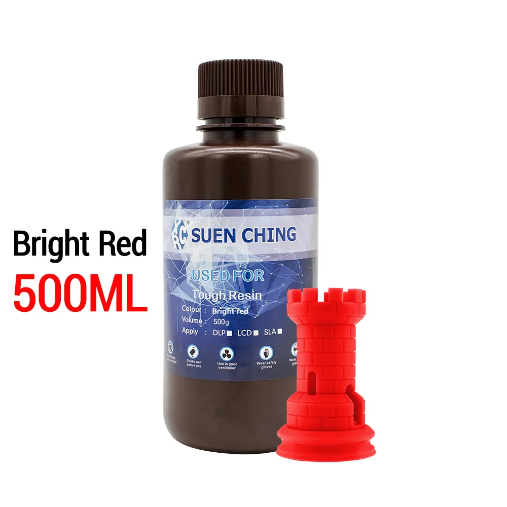 Bright Red-500ML 3d принтер ЖК-полимерный материал SLA УФ-отверждение 3D печать с низким запахом жесткая полимерная нить для Anycubic Photon Anet Sparkmaker - Цвет: Bright Red-500ML