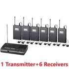 Беспроводная система монитора Takstar WPM 200 UHF, стерео Беспроводная гарнитура, сценические мониторы, 1 передатчик + 6 приемников, 6 наушников-вкладышей
