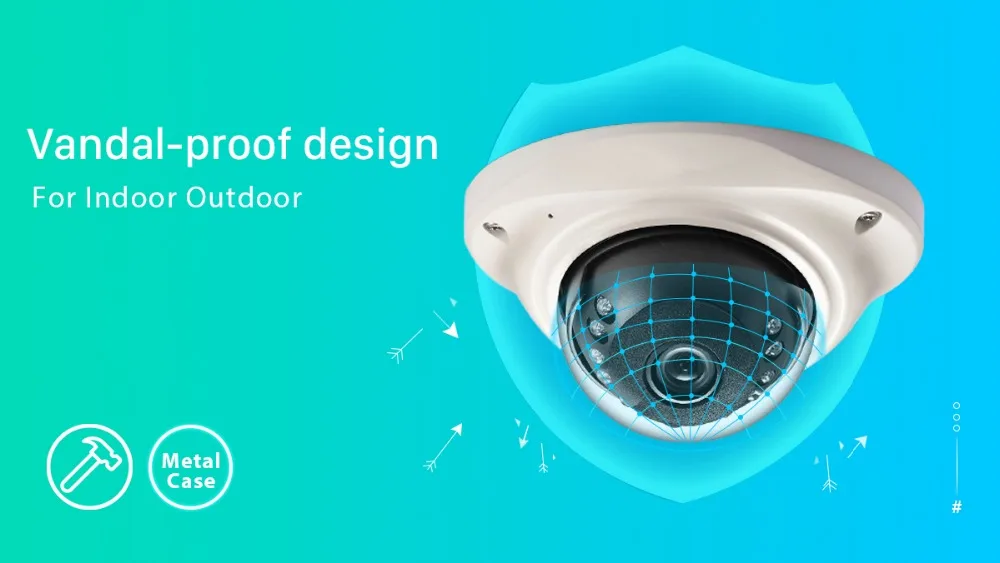 H.265 3MP 2048*1536 IP камера PoE IP66 Металл 20 м ночное видение Аудио Купол HD камера безопасности 2,8 мм широкий угол наружного использования в помещении