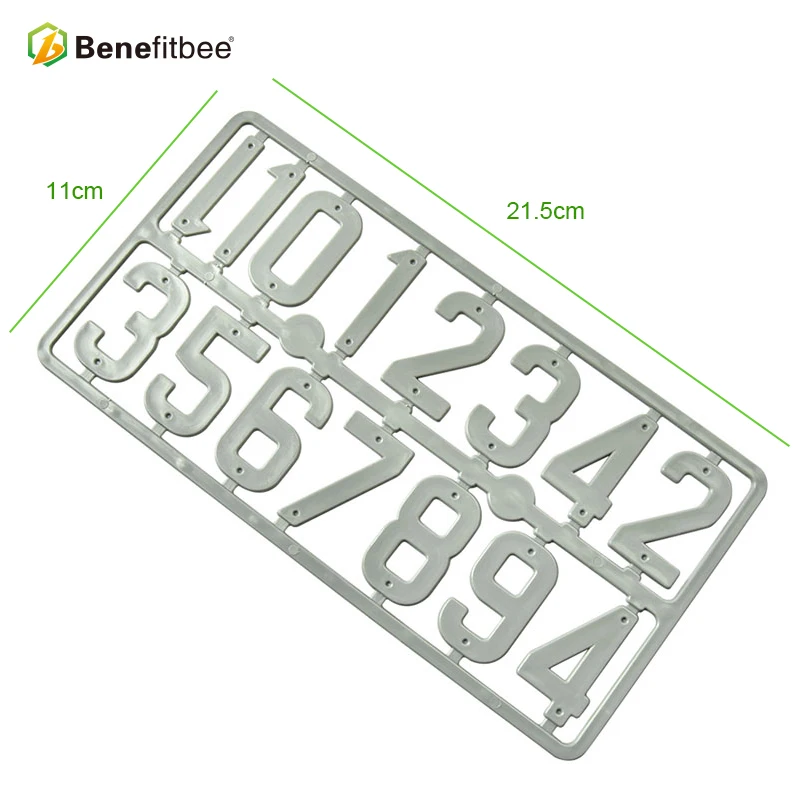 Benefitbee 3 шт./упак. Пластик в виде пчелиных сот с принтом цифры пчеловодства коробка знак рамка Пчеловодство Оборудование Инструмент Пчеловодство маркировки доска