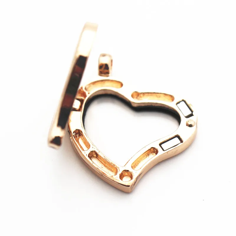 Новейшая 30 мм нержавеющая сталь кристалл сердце плавающий медальон ожерелье