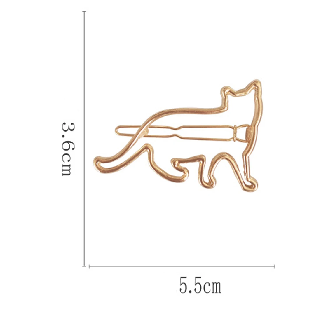 Красивый серебряный золотой зажим для волос в форме кошки женщин и девочек