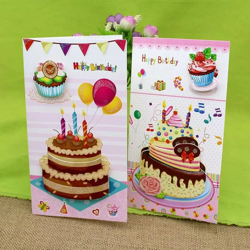 16 шт./компл. очаровательные открытки на день рождения подарок поздравительные с