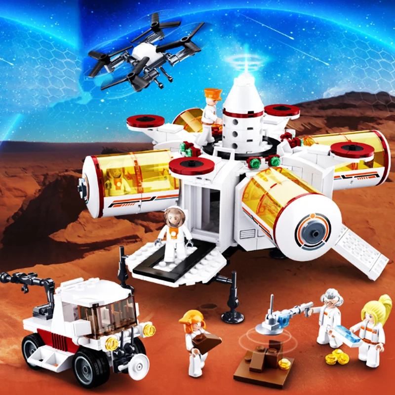 Детские строительные блоки игрушка совместимая с Legoingly Аэрокосмическая модель