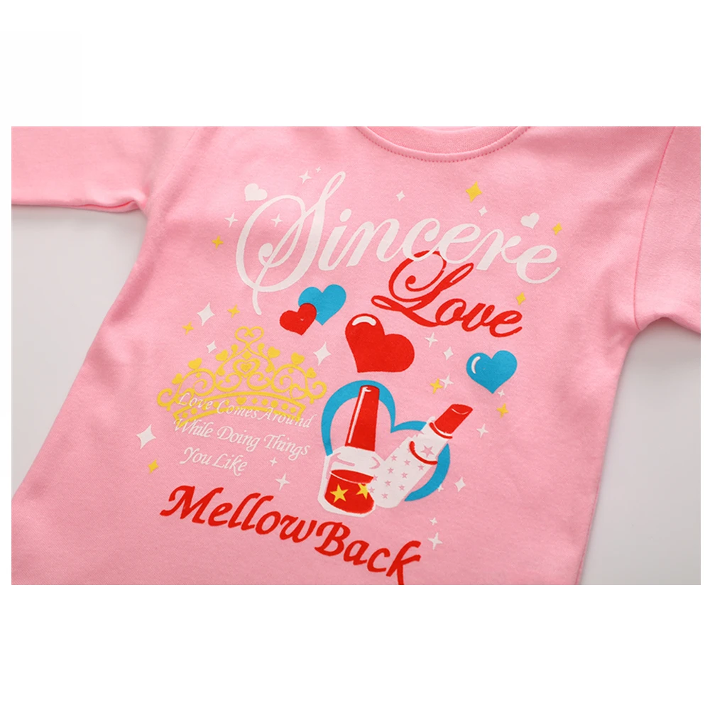 Детские пижамы комплекты для сна милое нижнее белье младенцев красные одежды