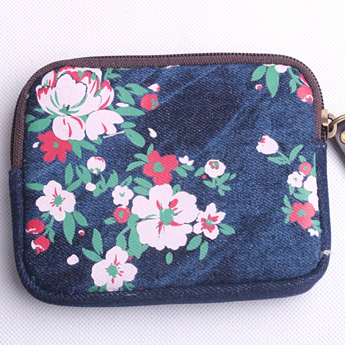 1 шт. маленькие сумки для монет с цветочным рисунком портативный кошелек женский