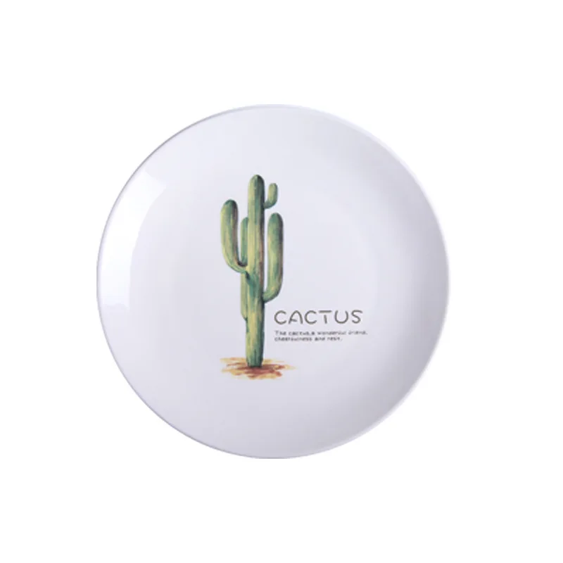 Green tree cactus Керамическая десертная тарелка нордическая кактус шикарная Салатница Бытовая Посуда и тарелки набор посуды - Цвет: Green tree cactus