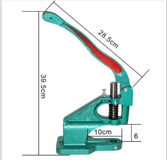 Hand press machine 1 упаковка = 1000 шт Набор для самостоятельной сборки пластиковых ПК ушко ручной установки пресс-машина плюс Дырокол резак ремонт люверсов - Цвет: Hand press machine