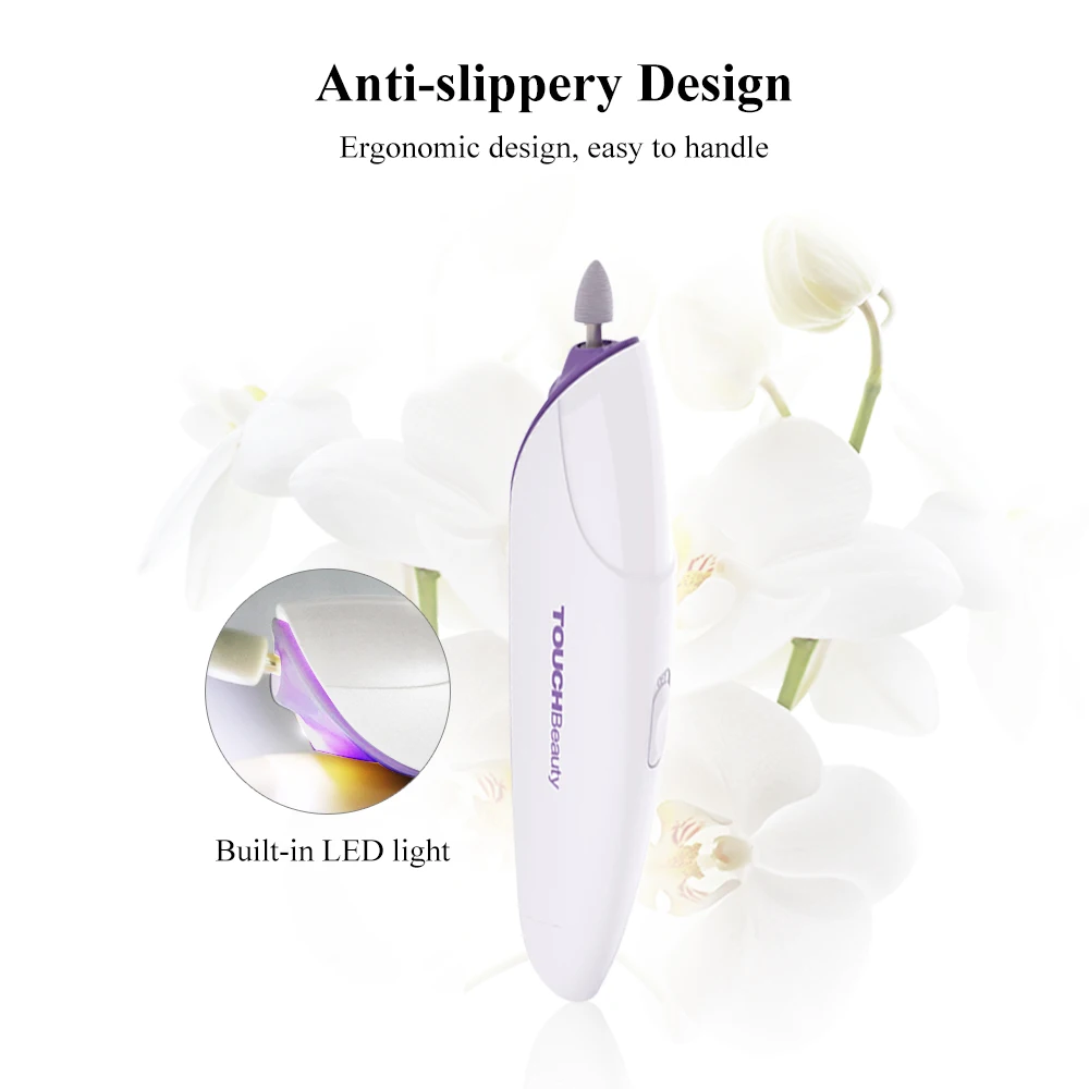TOUCHBeauty Электрический Маникюрный и педикюрный набор 5 в 1 дрель для ногтей со светодиодный светильник для ногтей буферная пилка для полирования ногтей уход за TB-1333P(фиолетовый
