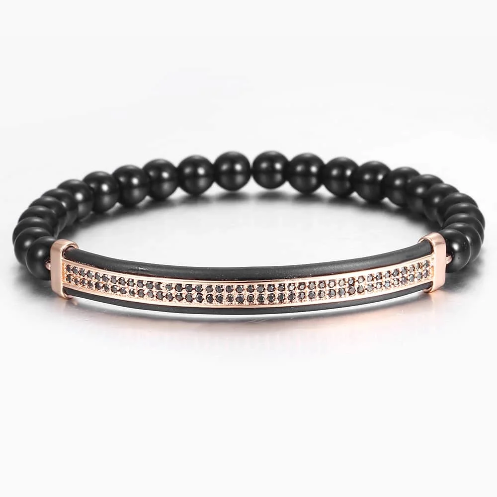 Классический плетеный браслет ручной работы из розового золота 3 шт./компл.