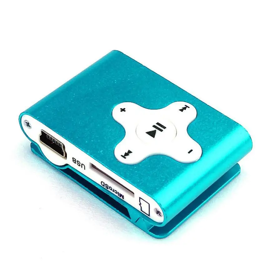2016 высокое качество Fasion Music Media Мини Clip USB Металла MP3 Player Поддержка Micro SD TF Карта
