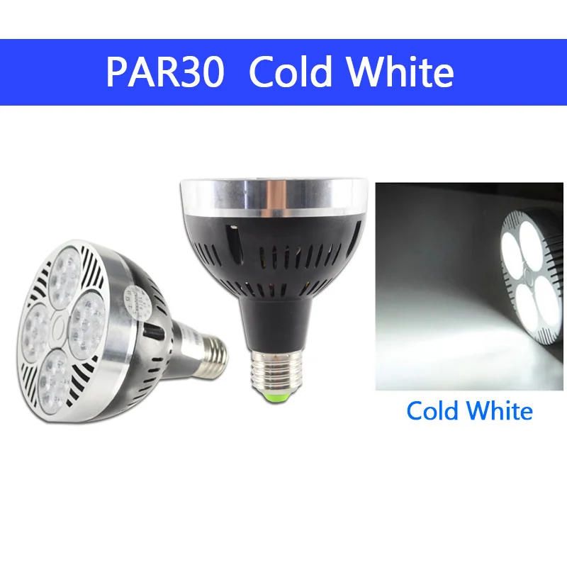 cold white GreenEye PAR30 35 Вт Светодиодный светильник, светодиодный прожектор переменного тока 220 в 240 В RGB Светодиодный прожектор для домашнего освещения SMD 2835, супер яркий светильник E27 - Испускаемый цвет: cold white