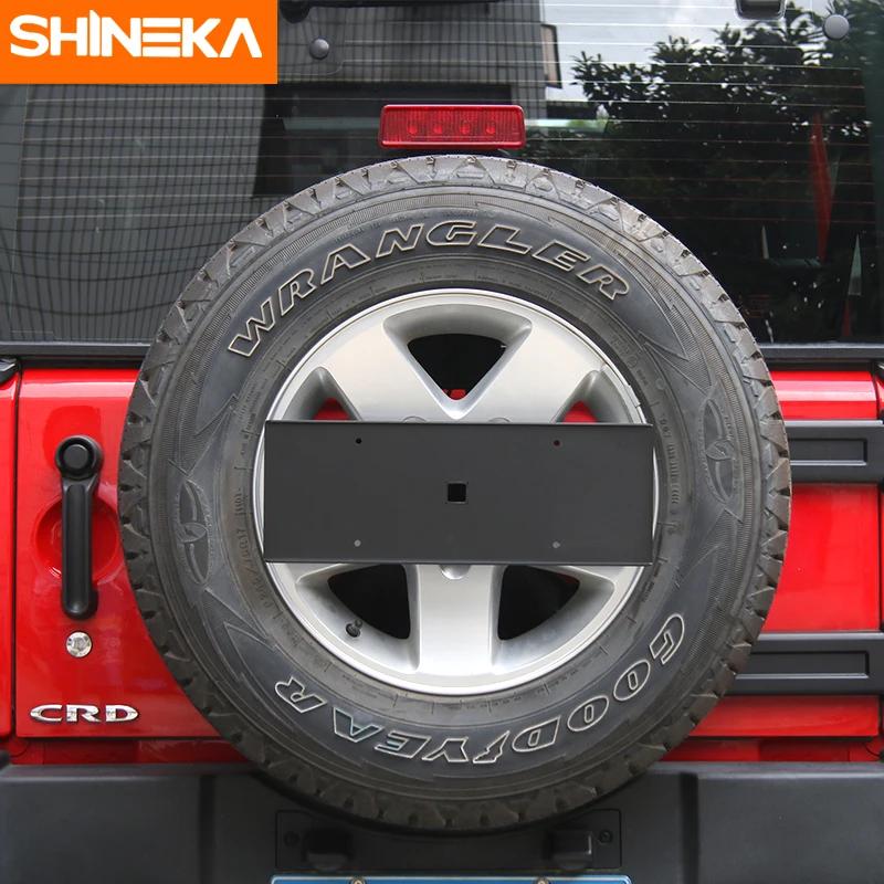 SHINEKA задний запасной кронштейн для крепления номерного знака шины Jeep Wrangler JK 2007 UP