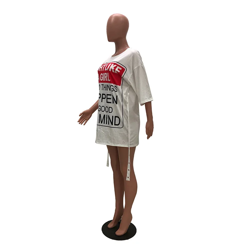 

New Women Tops Letter Bandage T Shirts Short Sleeve O Neck Casual Tee Shirts Boyfriend Style