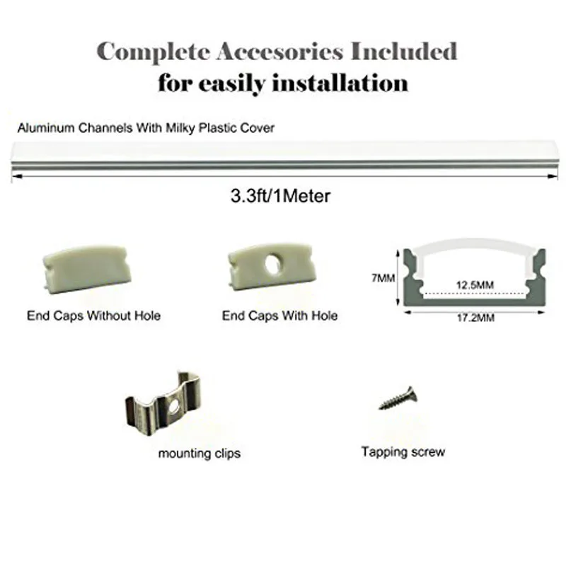 3 шт./упаковка алюминиевые зажимы для крепления светодиодных лент 9 х17 мм|Цоколи