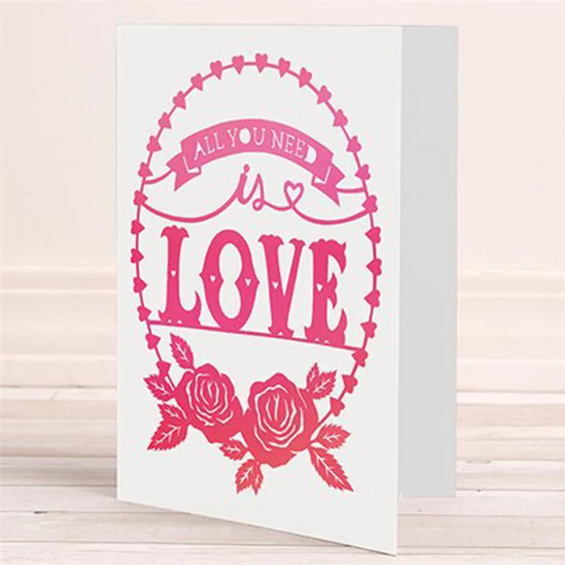 Naifumodo Papercut все что вам нужно это Love Dies цветочный венок металлические резные