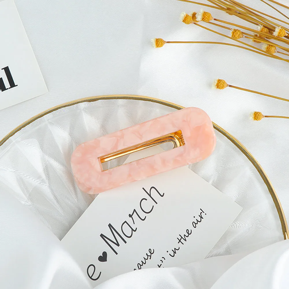 1 шт. акриловые полые капли прямоугольные блестящие заколки для волос Оловянная