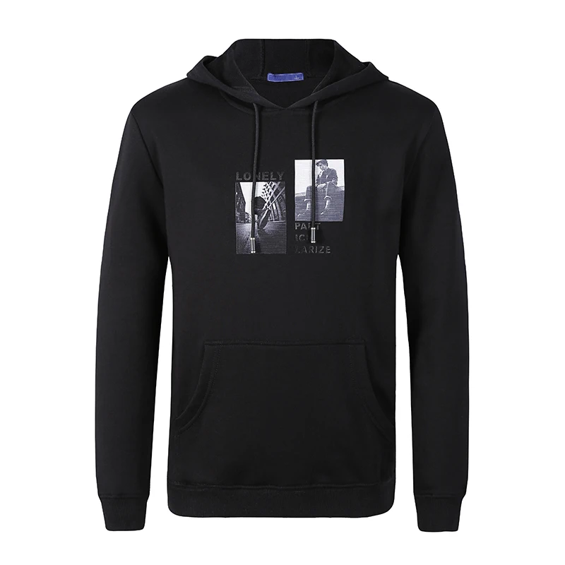 Новинка 2019 мужская толстовка с капюшоном Повседневный хлопковый пуловер