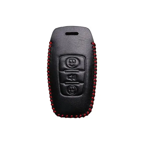 Кожаный чехол для ключей от машины для Great Wall Haval H1 H2 H5 H6 Coupe H7 H8 H9 C50 защитный чехол для ключа для лебедки только чехол - Название цвета: H2 Red Line