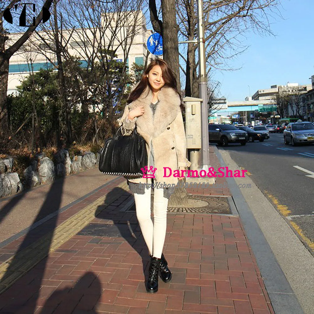 Зимнее женское роскошное пальто из монгольской овцы 100% натуральное меховое
