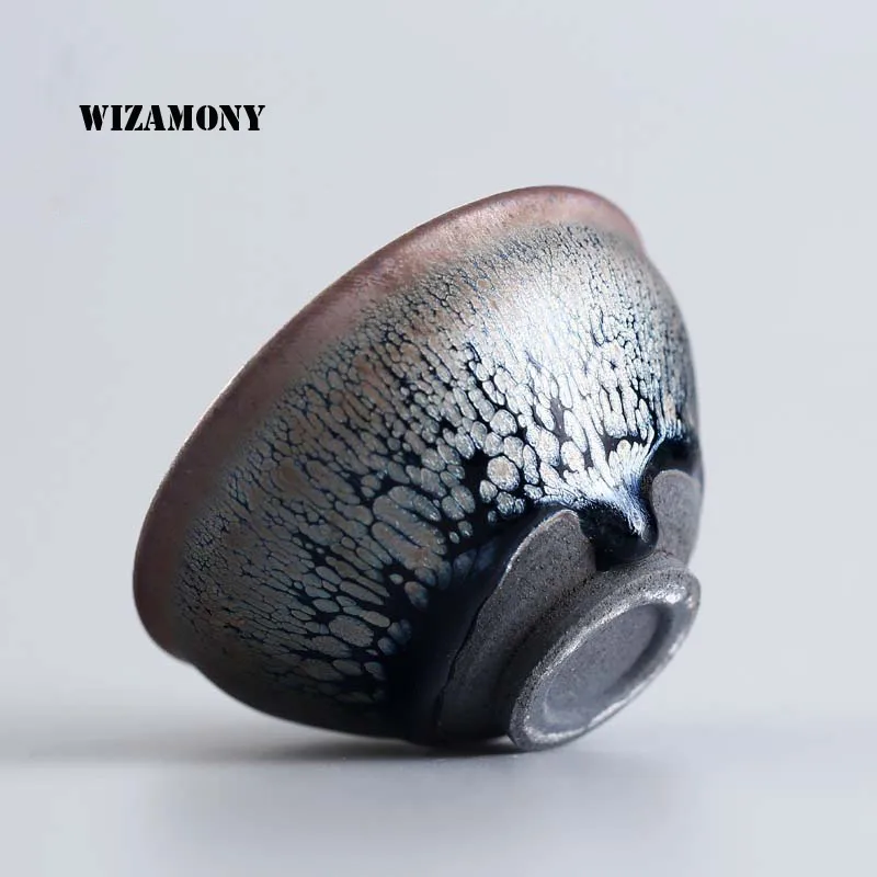 Jian Zhan 1 шт. китайская ручная работа temmoku глазурь фарфор Gaiwan ChinaTeacups фарфоровая чаша