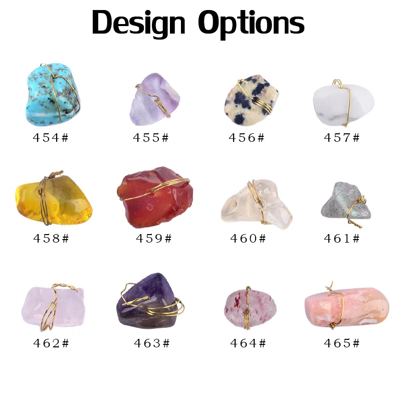 10 _ Последняя мода медный проводной натуральный камень украшения для дизайна