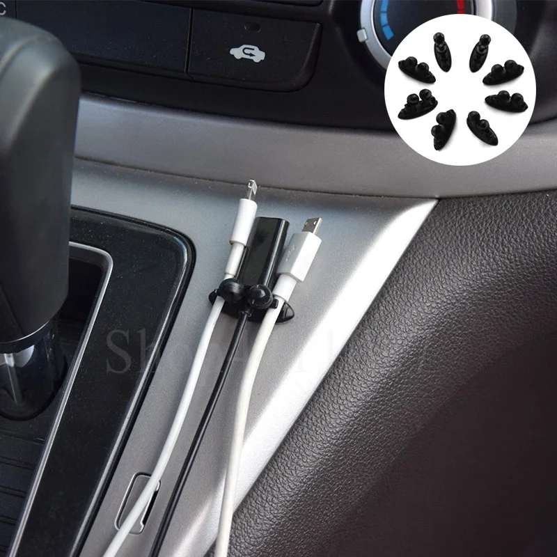 8 шт. автомобильный зажим для кабеля 3D автомобиля Стикеры аксессуары укладки Volvo