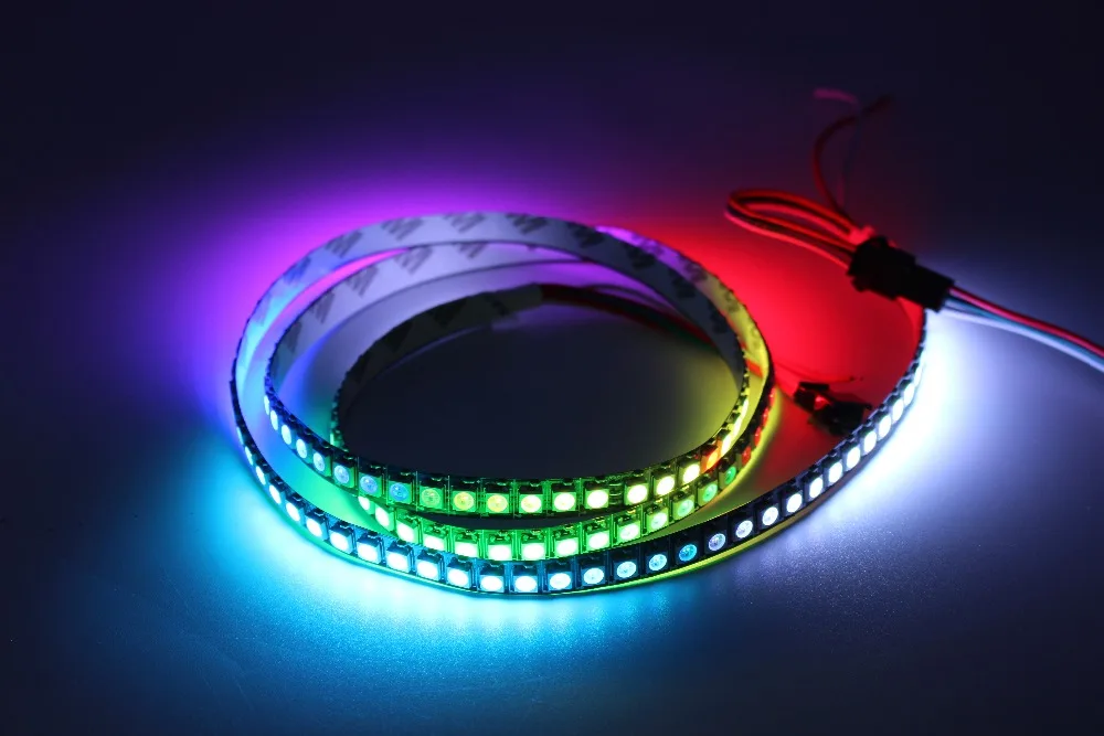 10 мм pcb 1 м 144 светодиодов WS2812B светодиодов/m 5050 RGB Чип WS2811 IC Digital 5V светодиодная