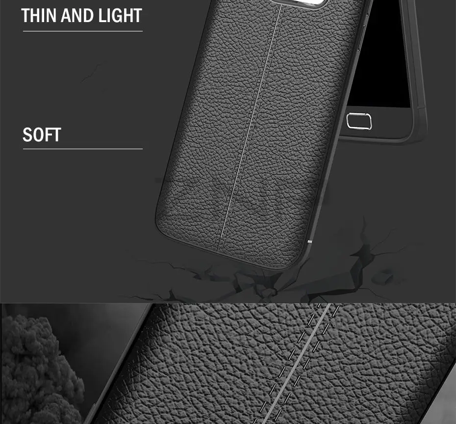 ZNP Роскошные Силиконовые Litchi кожаный чехол из углеродного волокна чехол для samsung Galaxy S6 S7 край A8 A3 A5 A7 J5 J7 чехол для телефона