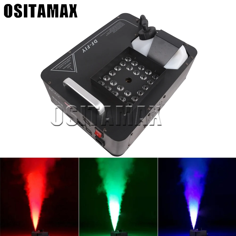 2 шт./лот 1500 w дым-машина для сцены оборудование, дым машина с 24x3 w RGB светодиоды для диско-шоу вечерние концерт