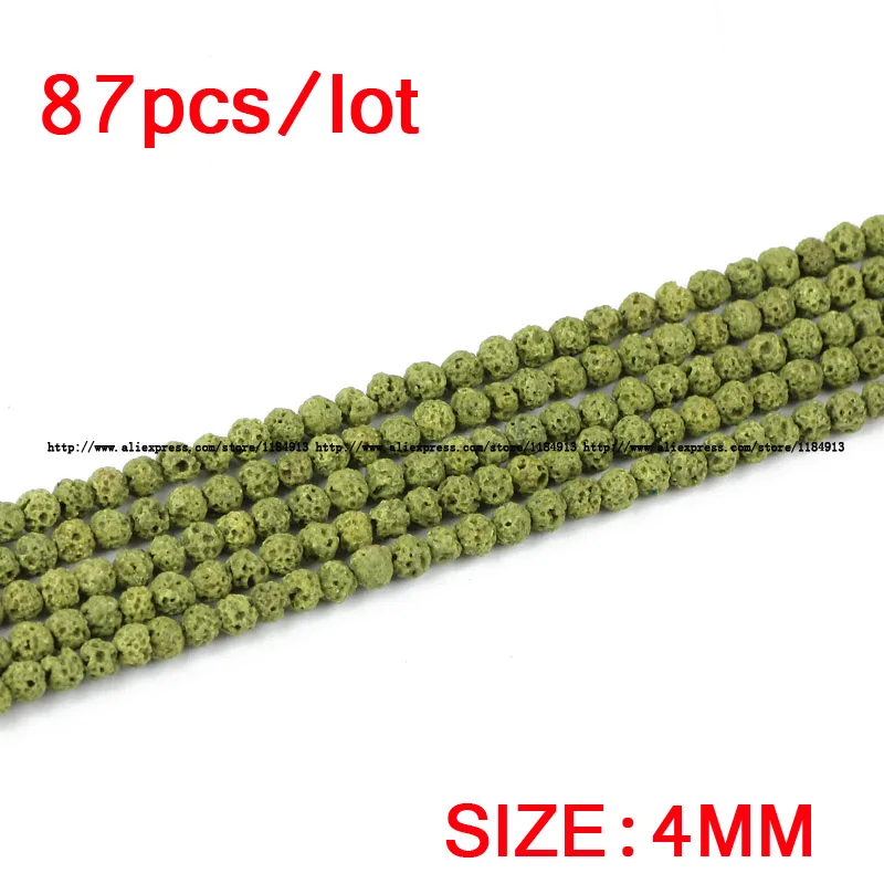 JHNBY бусины из оливково зеленой лавы круглые натурального вулканического камня