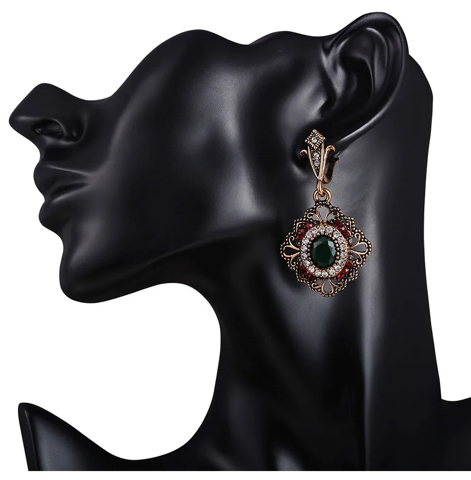 Серьги Браслеты и ожерелья 3 шт Ювелирные наборы для женщин цветок полые резные