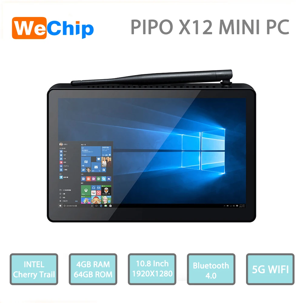 Pipo X12 Мини ПК Windows10 Cherry Trail Z8350 Intel HD rom WiFi 1000 Мбит/с BT4.0 поддержка 4K