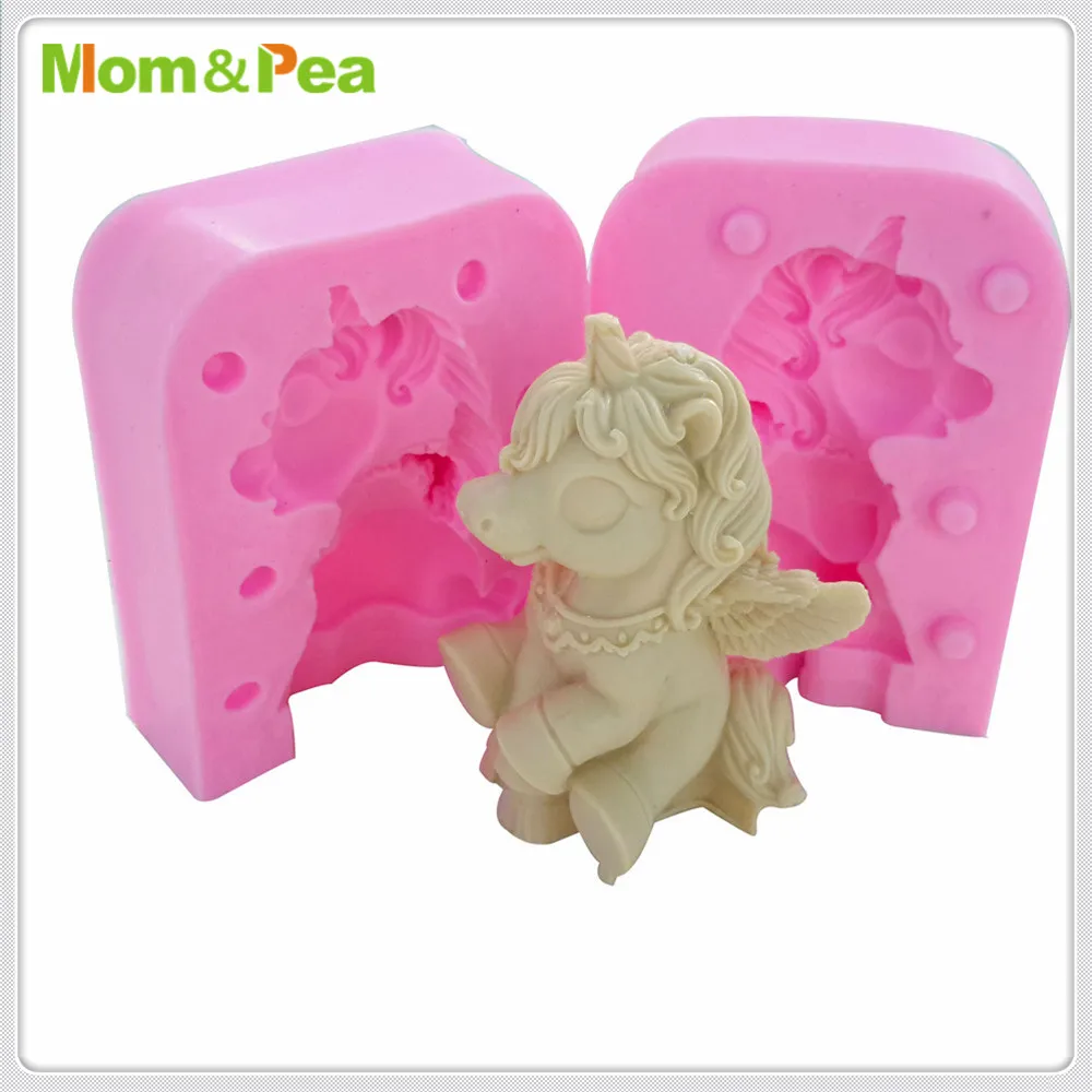 Mom&ampPea MPA1897 Unicorn Shaped Silicone Mold Cake Decoration Fondant 3D Food Grade | Дом и сад