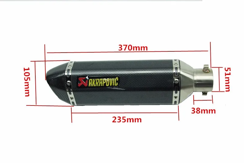 4 Color Universal Modified Akrapovic yoshimura Motorcycle Muffler Exhaust Pipe CB400 CB600 CBR600 CBR1000 YZF FZ400 Z750 YZF600 |