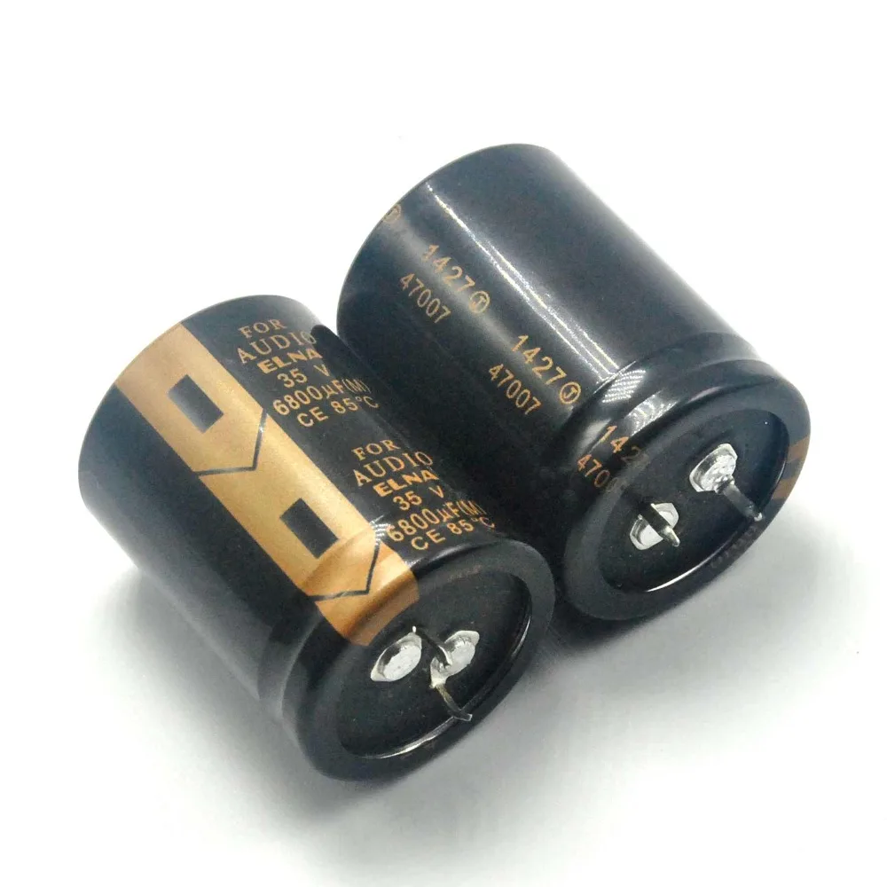 Аудиоэлектролитические конденсаторы Elan LAO 6800 мкФ 35V подходят для усилителя 2 шт. |