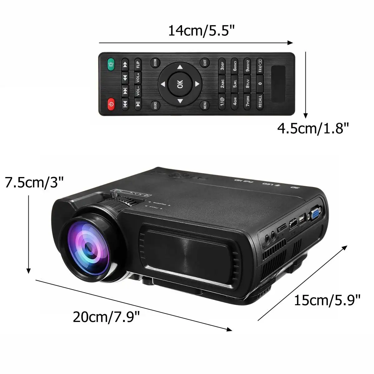 Мини-проектор T5 lcd 7000 люмен 1080P Full HD Wifi bluetooth домашний кинотеатр Android 6,0 аудио динамик домашний кинотеатр