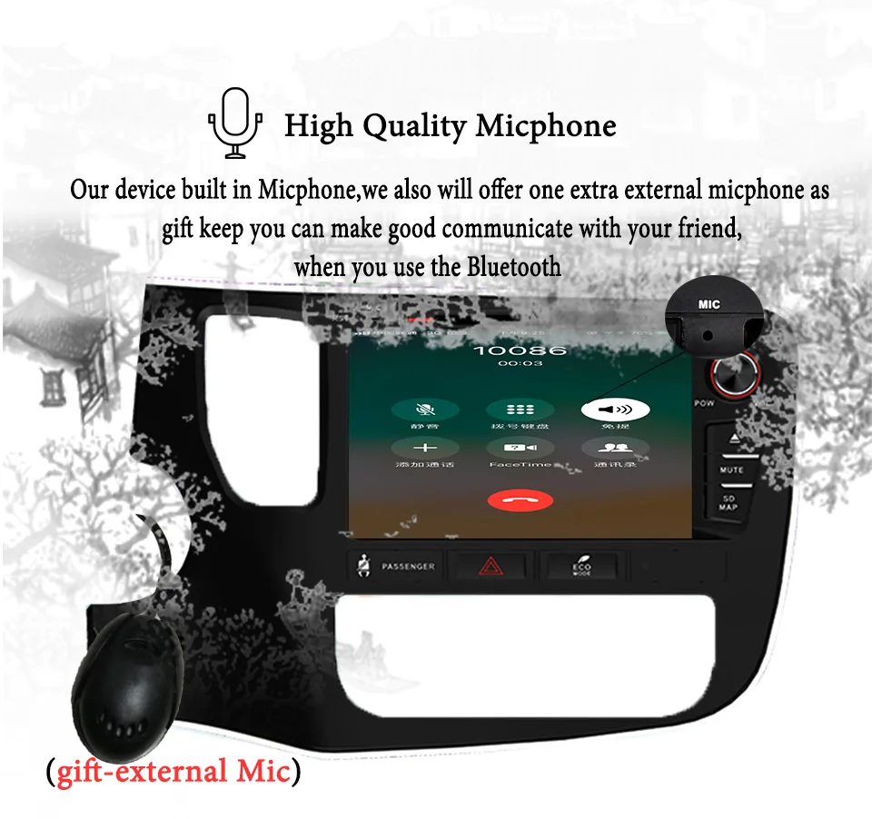 2Din 8 &quot1024x600 Octa ore 4 ГБ/64 ГБ Android 9 0 PC Автомобильный DVD GPS для Mitsubishi Outlander с стерео радио