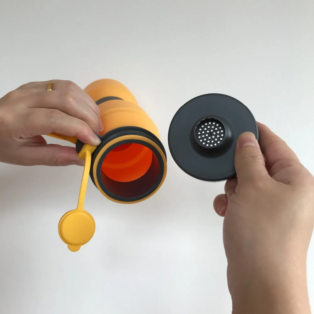 Еда Класс 800ML силиконовая складная Бутылки для воды Путешествия Автомобили