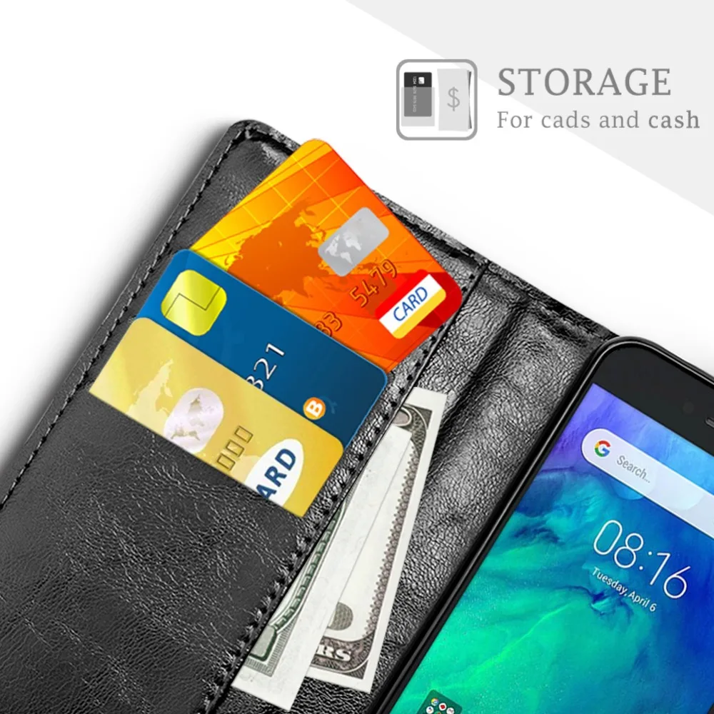 Чехол SLEO для Xiaomi Redmi Go роскошный чехол-книжка из искусственной кожи чехол-кошелек